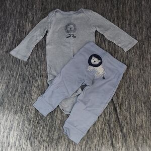 Carter's Blue and White Striped Baby Outfit